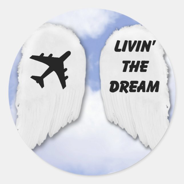Dream Wings Classic Round Sticker (Front)