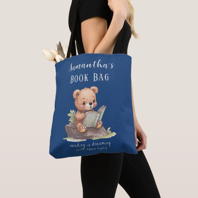 Dream with open eyes custom tote bag (Close Up)