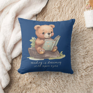 Dream with open eyes throw pillow
