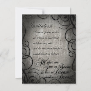 Dream Within A Dream Coordinates Invitation