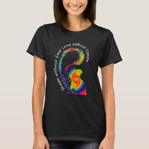 Dream Without Fear Love Elephant Lgbt Pride Tie-Dy T-Shirt