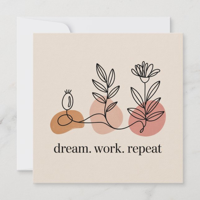 Dream. Work. Repeat Holiday Card (Front)