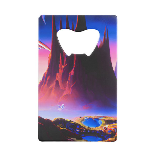 Dream World Oil Painting Credit Card Bottle Opener (Front)