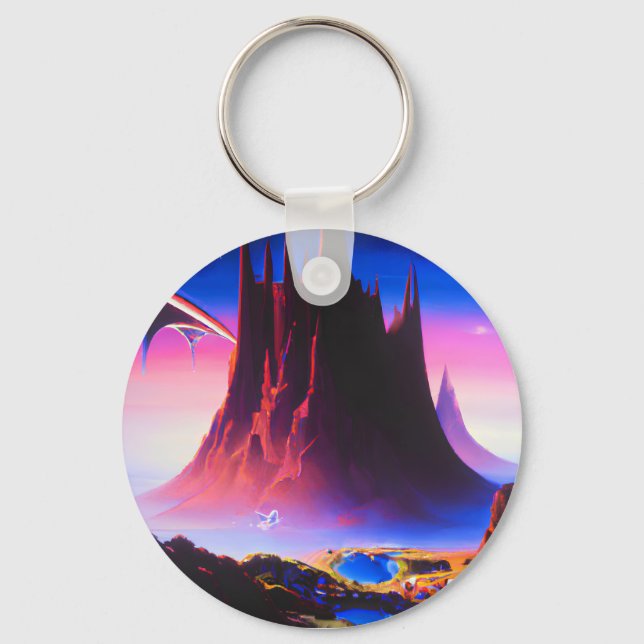 Dream World Oil Painting Keychain (Front)
