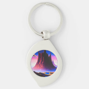 Dream World Oil Painting Keychain