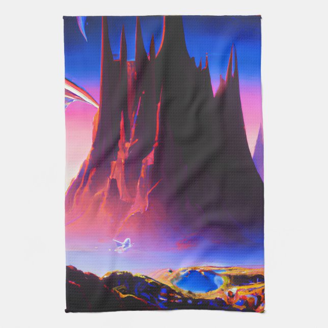 Dream World Oil Painting Kitchen Towel (Vertical)