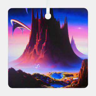 Dream World Oil Painting Metal Ornament