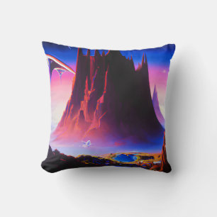 Dream World Oil Painting Throw Pillow