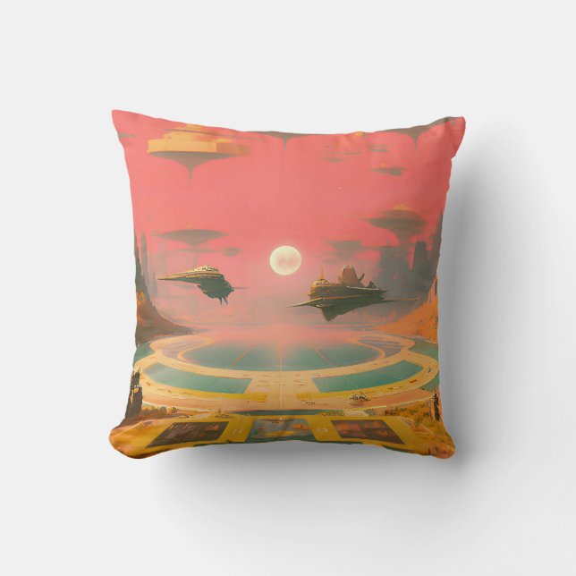 Dream World Throw Pillow (Front)
