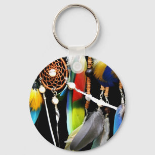 Dreamcatcher and Feathers Keychain