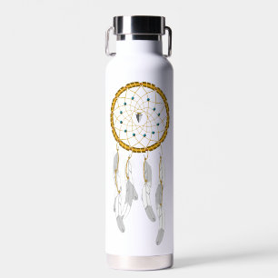 Dreamcatcher--Blue Turquoise Water Bottle