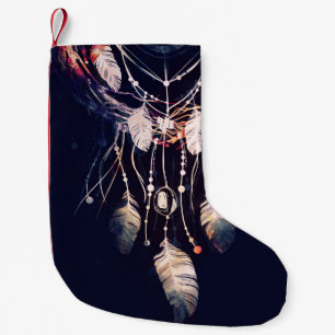 Dreamcatcher, branches, boho style, digital art. small christmas stocking