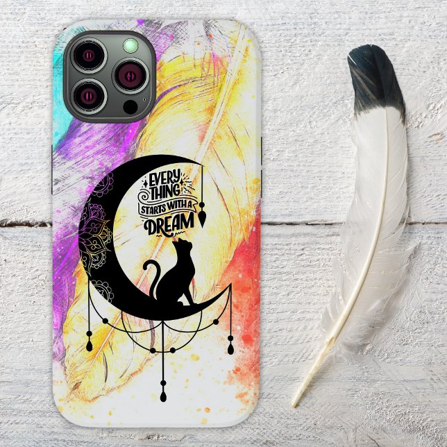 Dreamcatcher Cat | Everything starts with a dream Case-Mate iPhone Case (Creator Uploaded)