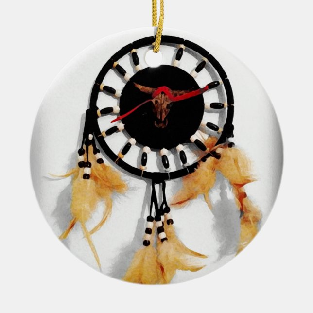 Dreamcatcher Ceramic Ornament (Front)