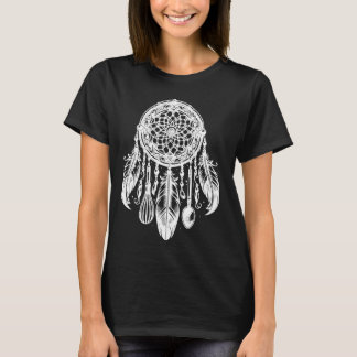 Dreamcatcher Design With Feathers For Bohemian Des T-Shirt