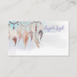 Dreamcatcher, Feather, Native Style Business Cards
