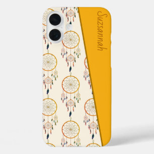 Dreamcatcher Feather Pattern Boho Custom Name  iPhone 16 Plus Case