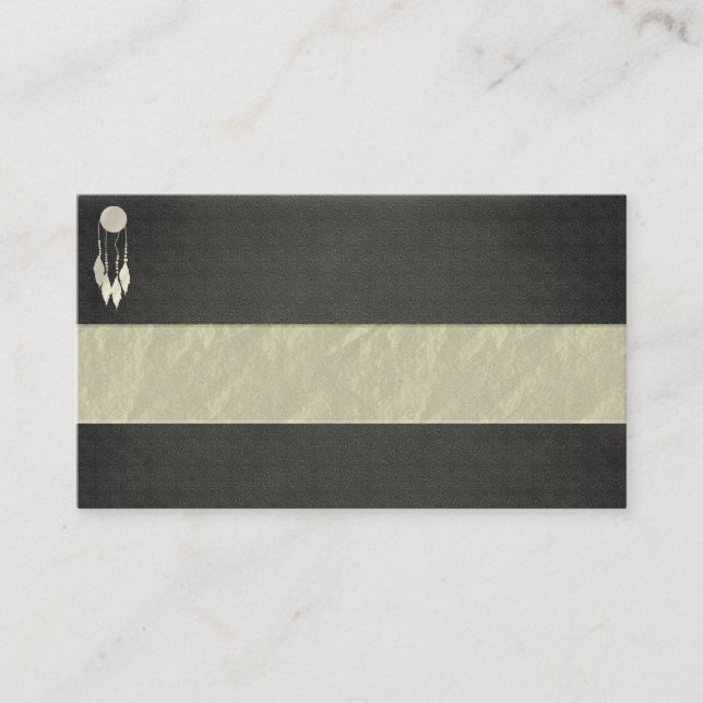 dreamcatcher,gold,native american, business cards (Front)