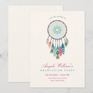Dreamcatcher graduation invitation