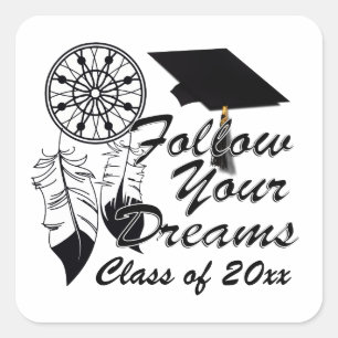 Dreamcatcher Graduation Square Sticker