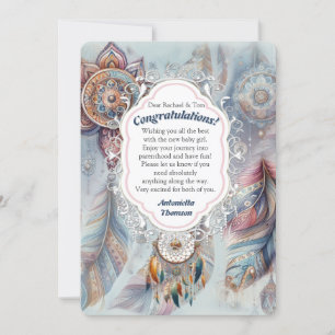 Dreamcatcher in a Bohemian theme Invitation