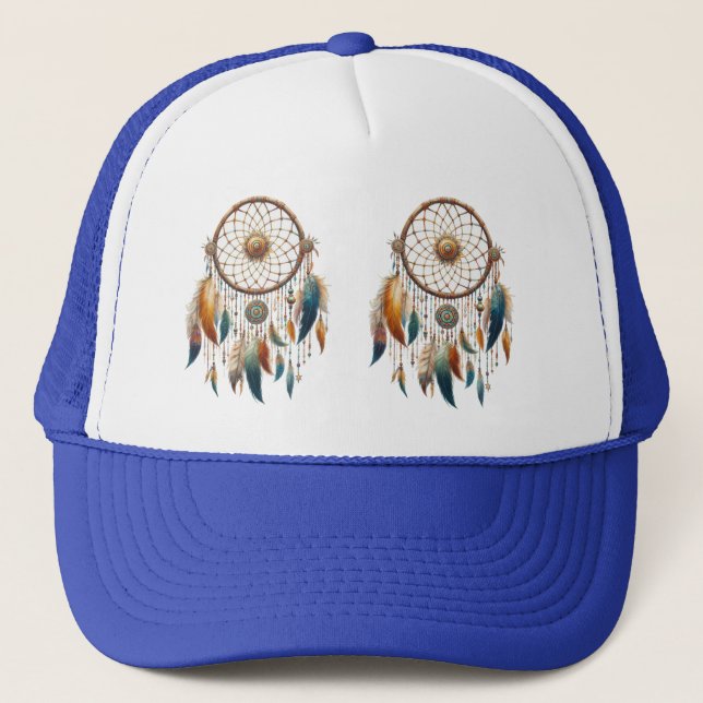 Dreamcatcher in a Bohemian theme Trucker Hat (Front)