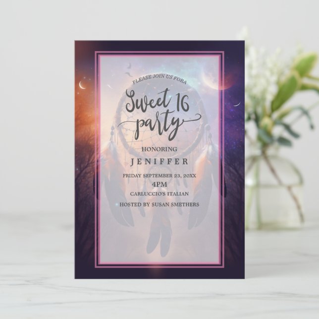 Dreamcatcher in forest forest                      invitation (Standing Front)