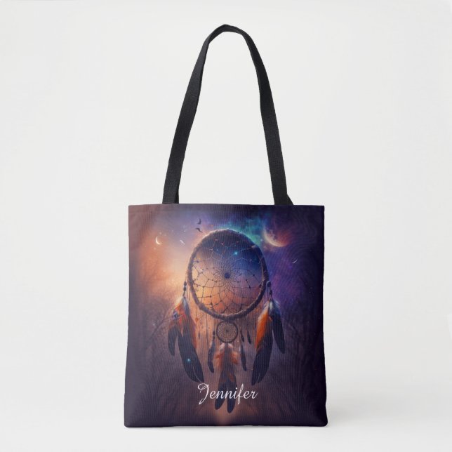 Dreamcatcher in forest forest                     tote bag (Front)