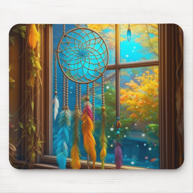 Dreamcatcher in Window Boho Mouse Pad (Front)