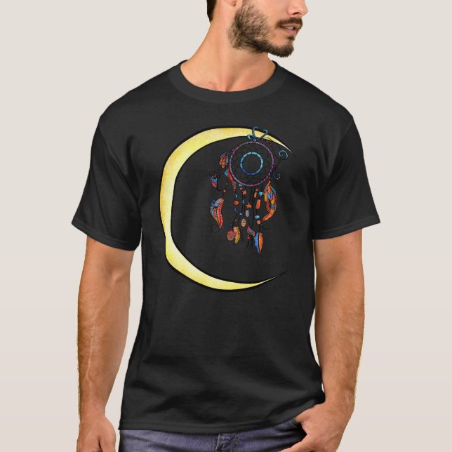 Dreamcatcher Native American Hoop Design T-Shirt (Front)