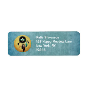 Dreamcatcher On a Blue Textured Background