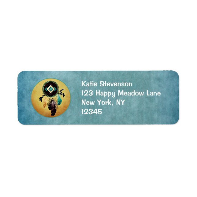 Dreamcatcher On a Blue Textured Background (Front)