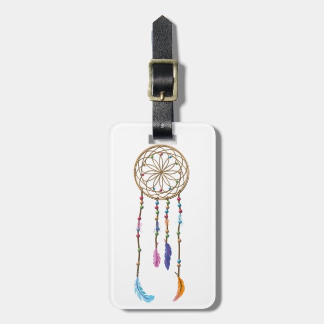 Dreamcatcher Pattern Luggage Tag (Front Vertical)