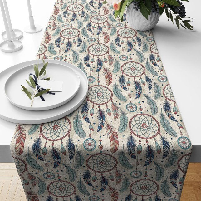 Dreamcatcher Pattern Table Runner – Tribal Charm (Dreamcatcher Pattern Table Runner – Tribal Charm)