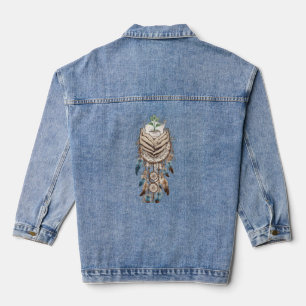 Dreamcatcher Serenity: Symbolic  Design Denim Jacket