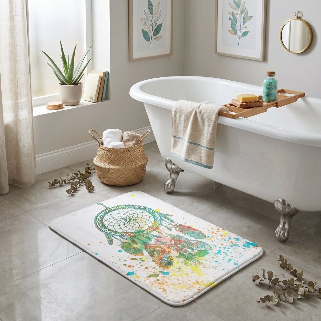Dreamcatcher splatter bath mat (Creator Uploaded)