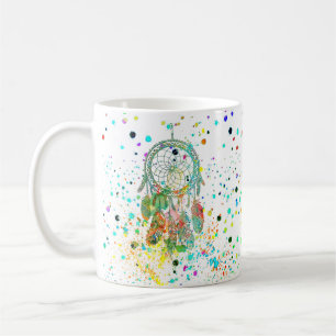 Dreamcatcher splatter coffee mug