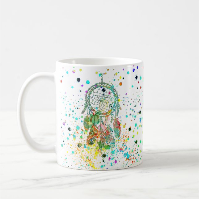 Dreamcatcher splatter coffee mug (Left)