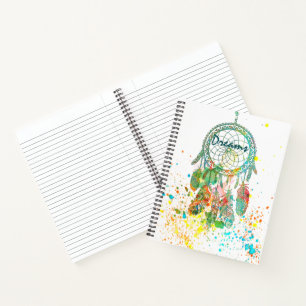 Dreamcatcher splatter notebook