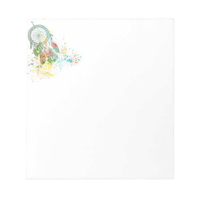Dreamcatcher splatter notepad (Front)