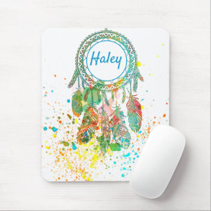 Dreamcatcher splatter personalized  mouse pad
