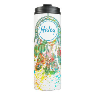 Dreamcatcher splatter personalized  thermal tumbler