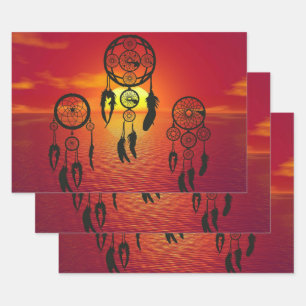 Dreamcatcher Sunset Wrapping Paper Sheet