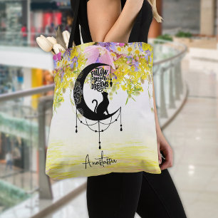 Dreamcatcher with cat Follow your dreams Tote Bag