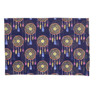 Dreamcatchers Feathers Watercolor Seamless Texture Pillowcase