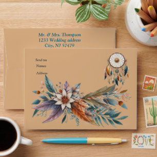 Dreamcatchers in a Bohemian theme Envelope