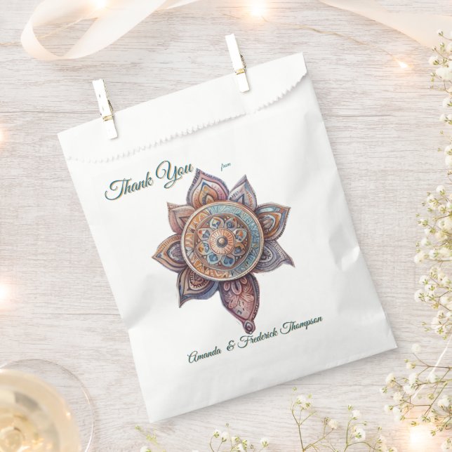 Dreamcatchers in a Bohemian theme Favour Bag (Clipped)