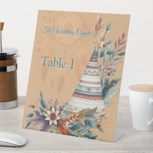 Dreamcatchers in a Bohemian theme Pedestal Sign