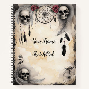 Dreamcatchers, Skulls & Roses Notebook