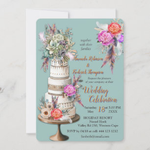 Dreamcaters in a Bohemian theme Invitation